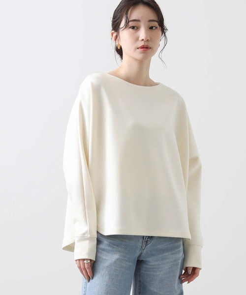 Gready Brilliant（グレディブリリアン）の「ダンボール後パールカットソー（Tシャツ/カットソー・レディース・ブラック/アイボリー・38）」の8枚目の写真