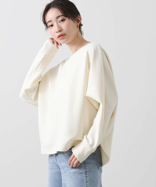 Gready Brilliant（グレディブリリアン）の「ダンボール後パールカットソー（Tシャツ/カットソー・レディース・ブラック/アイボリー・38）」の9枚目の写真