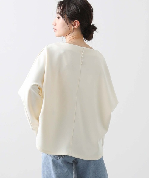 Gready Brilliant（グレディブリリアン）の「ダンボール後パールカットソー（Tシャツ/カットソー・レディース・ブラック/アイボリー・38）」の10枚目の写真