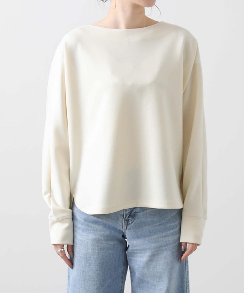 Gready Brilliant（グレディブリリアン）の「ダンボール後パールカットソー（Tシャツ/カットソー・レディース・ブラック/アイボリー・38）」の21枚目の写真