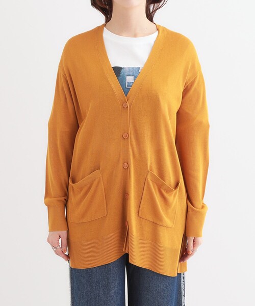 DRESKIP（ドレスキップ）の「【洗える/UV】さらっと羽織れる ミドル丈Vネックカーディガン（カーディガン/ボレロ・レディース・イエロー/ライトグレー/グレー/ブラック・01/02/03）」の21枚目の写真