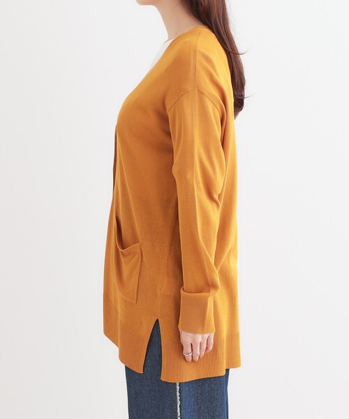 DRESKIP（ドレスキップ）の「【洗える/UV】さらっと羽織れる ミドル丈Vネックカーディガン（カーディガン/ボレロ・レディース・イエロー/ライトグレー/グレー/ブラック・01/02/03）」の22枚目の写真