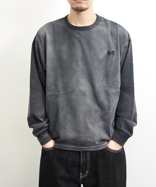 Sourcream(サワークリーム)の「2サイズ【SOURCREAM/サワークリーム】刺繍ロゴFADE ロンTEE(Tシャツ/カットソー・レディース・ブラック/グレー/ホワイト・LARGE/MEDIUM)」の1枚目の写真