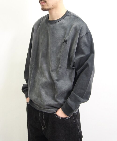 Sourcream(サワークリーム)の「2サイズ【SOURCREAM/サワークリーム】刺繍ロゴFADE ロンTEE(Tシャツ/カットソー・レディース・ブラック/グレー/ホワイト・LARGE/MEDIUM)」の4枚目の写真
