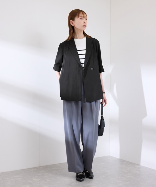 ROPE' PICNIC(ロペピクニック)の「ジャケットライクシャツ(シャツ/ブラウス・レディース・ブラック/ベージュ/キャメル・38)」の4枚目の写真