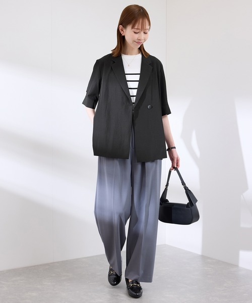 ROPE' PICNIC(ロペピクニック)の「ジャケットライクシャツ(シャツ/ブラウス・レディース・ブラック/ベージュ/キャメル・38)」の5枚目の写真