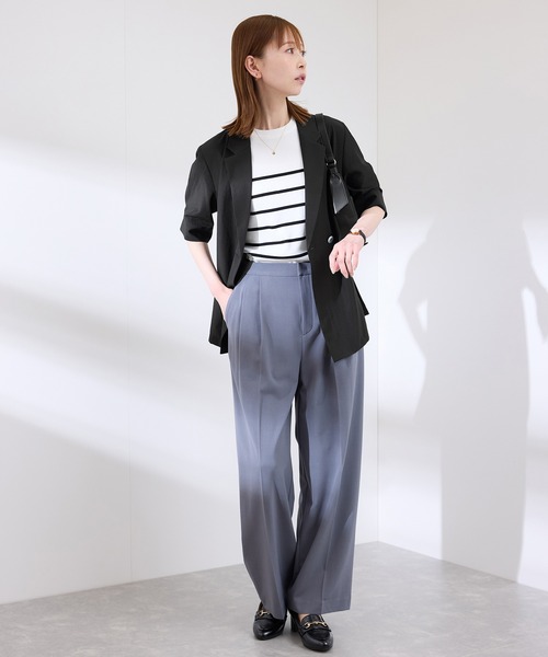 ROPE' PICNIC(ロペピクニック)の「ジャケットライクシャツ(シャツ/ブラウス・レディース・ブラック/ベージュ/キャメル・38)」の6枚目の写真