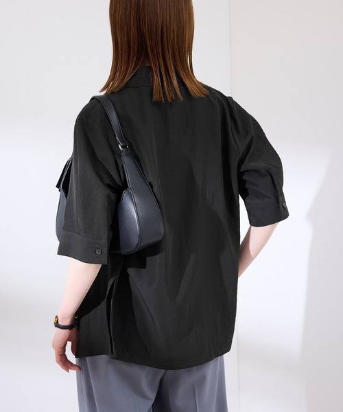 ROPE' PICNIC(ロペピクニック)の「ジャケットライクシャツ(シャツ/ブラウス・レディース・ブラック/ベージュ/キャメル・38)」の8枚目の写真