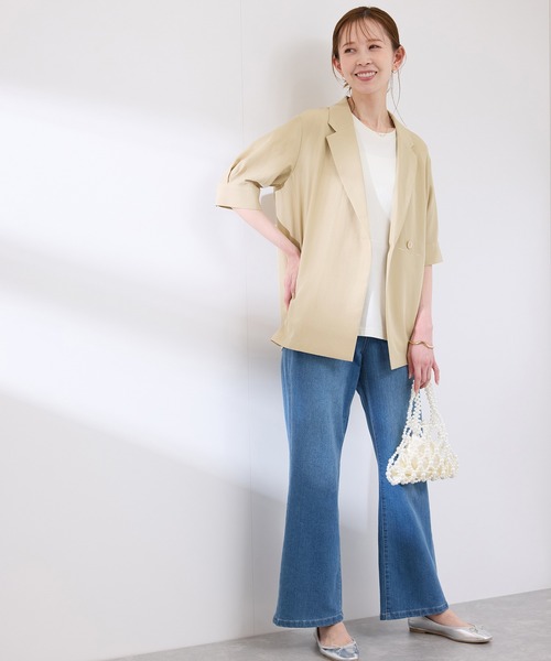 ROPE' PICNIC(ロペピクニック)の「ジャケットライクシャツ(シャツ/ブラウス・レディース・ブラック/ベージュ/キャメル・38)」の9枚目の写真