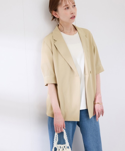 ROPE' PICNIC(ロペピクニック)の「ジャケットライクシャツ(シャツ/ブラウス・レディース・ブラック/ベージュ/キャメル・38)」の12枚目の写真