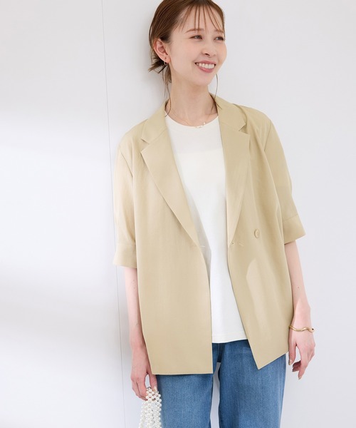 ROPE' PICNIC(ロペピクニック)の「ジャケットライクシャツ(シャツ/ブラウス・レディース・ブラック/ベージュ/キャメル・38)」の13枚目の写真