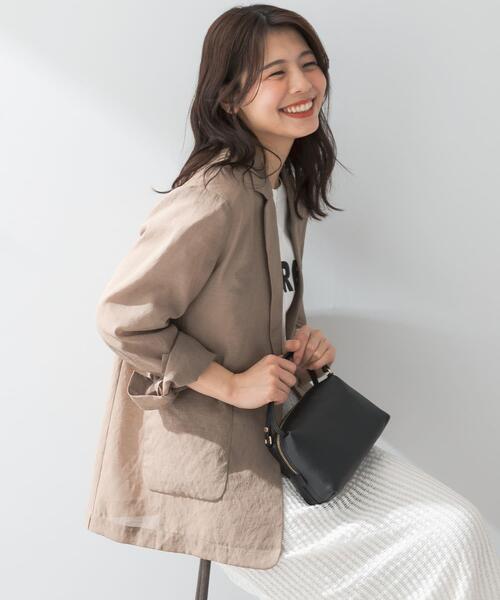 F by ROSSO（エフバイロッソ）の「F by ROSSO　シアーシャツジャケット（その他アウター・レディース・ベージュ/モカ・FREE）」の2枚目の写真