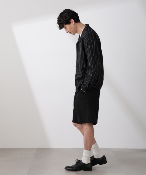 NANO universe（ナノユニバース）の「Epoche 1タックショーツ（その他パンツ・メンズ・ブラック・S/M/L）」の6枚目の写真