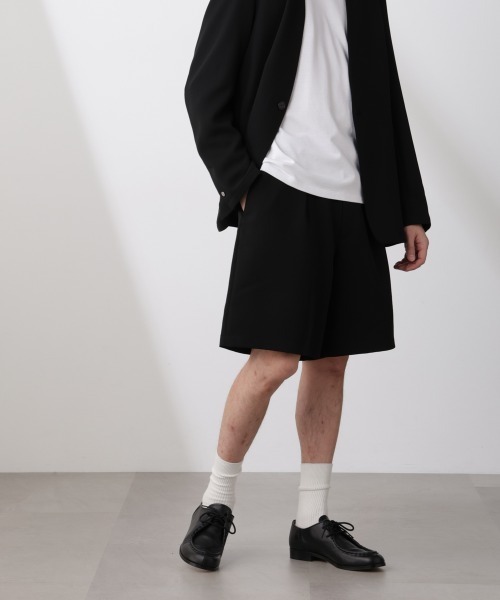 NANO universe（ナノユニバース）の「Epoche 1タックショーツ（その他パンツ・メンズ・ブラック・S/M/L）」の9枚目の写真