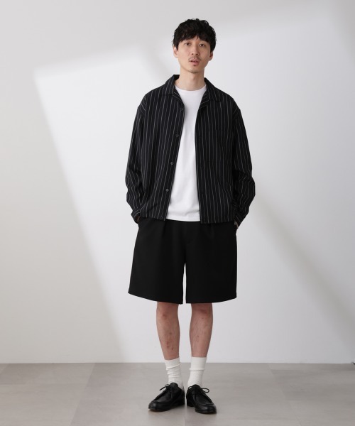 NANO universe（ナノユニバース）の「Epoche 1タックショーツ（その他パンツ・メンズ・ブラック・S/M/L）」の7枚目の写真