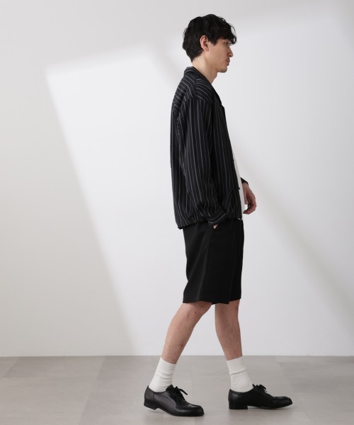 NANO universe（ナノユニバース）の「Epoche 1タックショーツ（その他パンツ・メンズ・ブラック・S/M/L）」の5枚目の写真