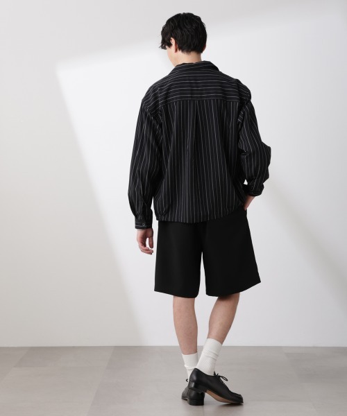 NANO universe（ナノユニバース）の「Epoche 1タックショーツ（その他パンツ・メンズ・ブラック・S/M/L）」の3枚目の写真