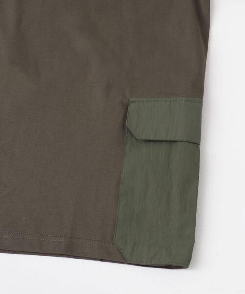 ITEMS URBANRESEARCH（アイテムズ アーバンリサーチ）の「サイドポケットキリカエクルーネックTシャツ（Tシャツ/カットソー・メンズ・ブラック/グレー系その他/カーキ/チャコールグレー/ホワイト・MEDIUM/LARGE/X-LARGE）」の14枚目の写真