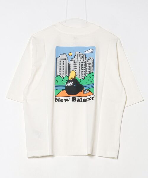 NEW BALANCE（ニューバランス）の「【別注】ニューバランス New Balance シティーガールTシャツ_ 限定コラボ（Tシャツ/カットソー・レディース・オフホワイト/チャコールグレー/アイボリー・S/M/L/XL）」の6枚目の写真