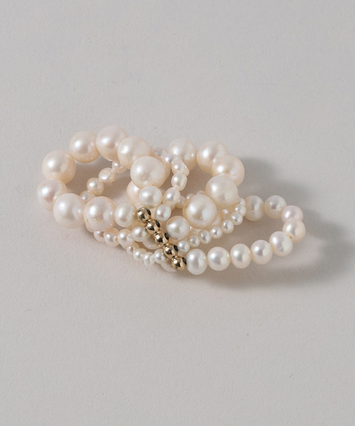 JUNCO Paris(ジュンコパリ)の「《追加》Junco Paris ジュンコパリ 別注5連リング BA24HV05(リング・レディース・アイボリー・FREE)」の3枚目の写真
