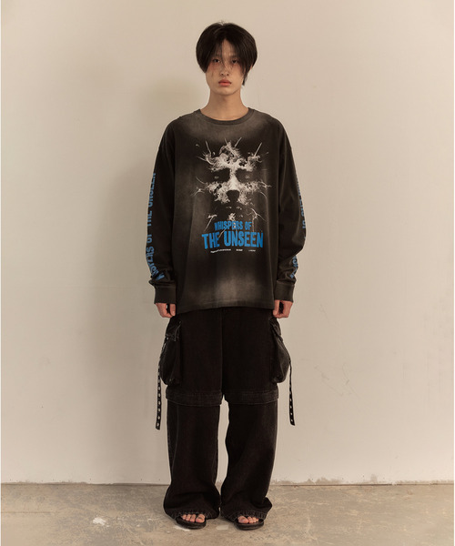 LIBERE(リベーレ)の「LIBERE リベーレ / WHISPERS OF THE UNSEEN LONG SLEEVE TEE グラフィックプリントビッグシルエットロンT / 251230(Tシャツ/カットソー・メンズ・ブラック・LARGE/MEDIUM/SMALL)」の16枚目の写真