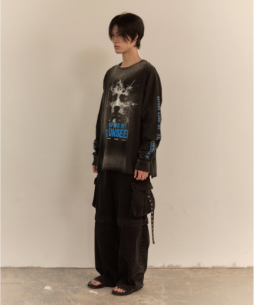 LIBERE(リベーレ)の「LIBERE リベーレ / WHISPERS OF THE UNSEEN LONG SLEEVE TEE グラフィックプリントビッグシルエットロンT / 251230(Tシャツ/カットソー・メンズ・ブラック・LARGE/MEDIUM/SMALL)」の15枚目の写真