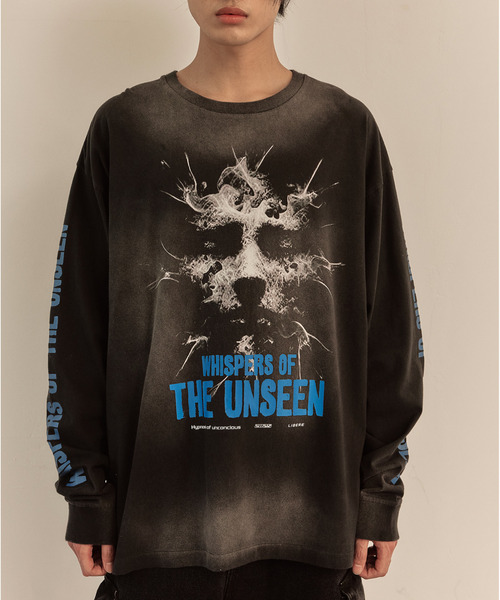 LIBERE(リベーレ)の「LIBERE リベーレ / WHISPERS OF THE UNSEEN LONG SLEEVE TEE グラフィックプリントビッグシルエットロンT / 251230(Tシャツ/カットソー・メンズ・ブラック・LARGE/MEDIUM/SMALL)」の12枚目の写真