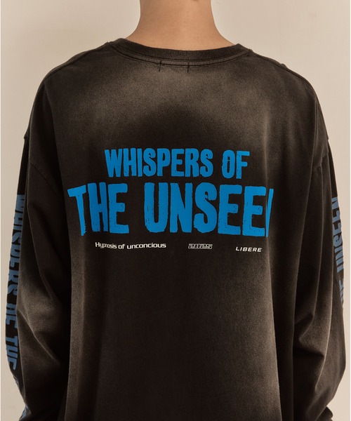LIBERE(リベーレ)の「LIBERE リベーレ / WHISPERS OF THE UNSEEN LONG SLEEVE TEE グラフィックプリントビッグシルエットロンT / 251230(Tシャツ/カットソー・メンズ・ブラック・LARGE/MEDIUM/SMALL)」の10枚目の写真
