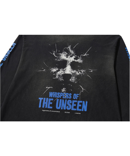 LIBERE(リベーレ)の「LIBERE リベーレ / WHISPERS OF THE UNSEEN LONG SLEEVE TEE グラフィックプリントビッグシルエットロンT / 251230(Tシャツ/カットソー・メンズ・ブラック・LARGE/MEDIUM/SMALL)」の8枚目の写真