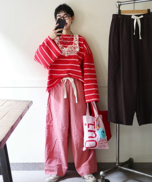 ボーダー ボートネックプル（Tシャツ／カットソー）｜journal