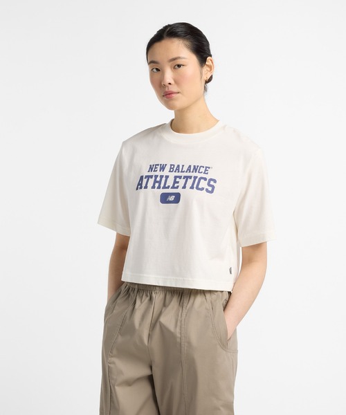 NEW BALANCE(ニューバランス)の「ヘリテージリラックスドショートスリーブTシャツ(Tシャツ/カットソー・レディース・ライトブルー/オフホワイト・SMALL/MEDIUM/LARGE)」の21枚目の写真