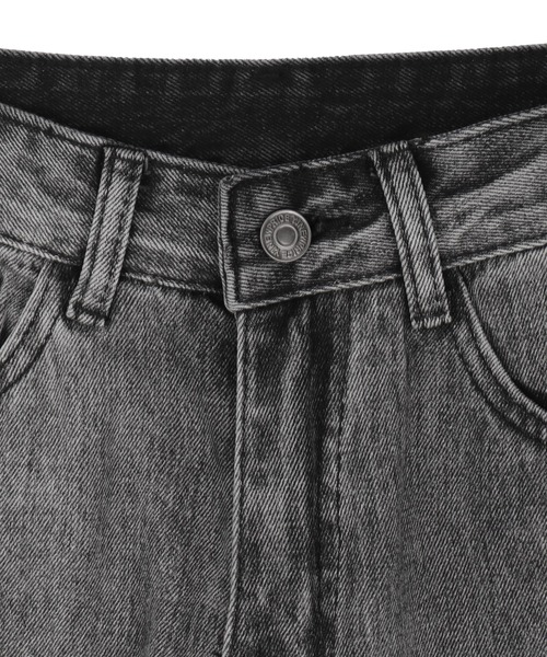 Figments（フィグメンツ）の「ブリーチカーゴブラックバギーデニム（デニムパンツ・レディース・ブラック・LARGE/SMALL/MEDIUM）」の10枚目の写真