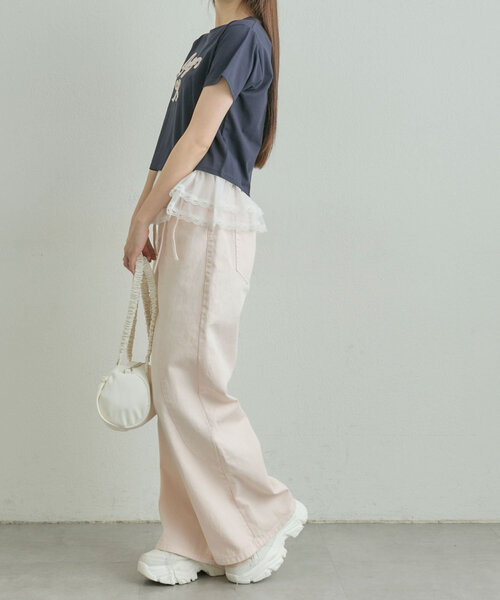 OLIVE des OLIVE（オリーブデオリーブ）の「ちゅるちゅるインナー（キャミソール・レディース・オフホワイト/アイボリー・FREE）」の8枚目の写真