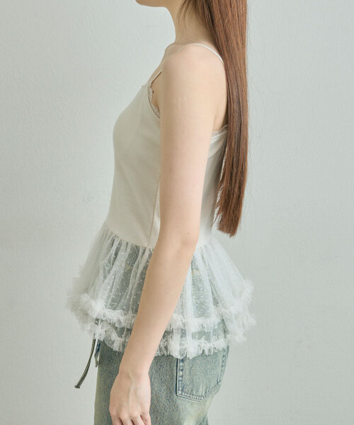 OLIVE des OLIVE（オリーブデオリーブ）の「ちゅるちゅるインナー（キャミソール・レディース・オフホワイト/アイボリー・FREE）」の16枚目の写真