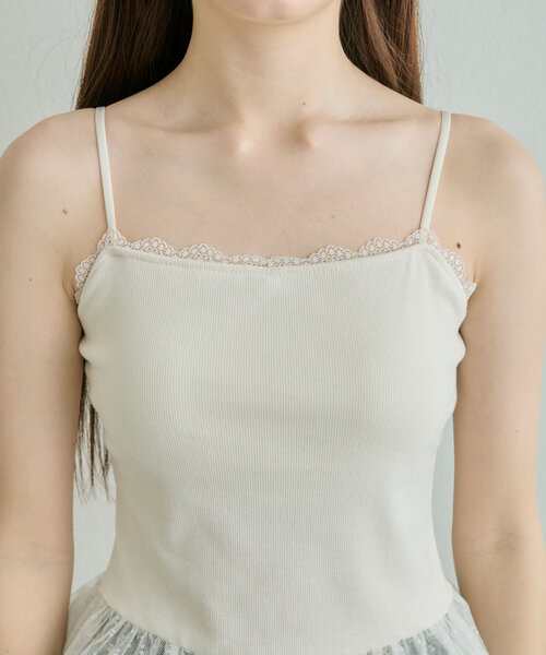 OLIVE des OLIVE（オリーブデオリーブ）の「ちゅるちゅるインナー（キャミソール・レディース・オフホワイト/アイボリー・FREE）」の19枚目の写真