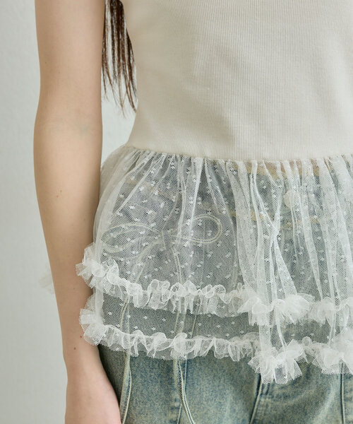 OLIVE des OLIVE（オリーブデオリーブ）の「ちゅるちゅるインナー（キャミソール・レディース・オフホワイト/アイボリー・FREE）」の20枚目の写真