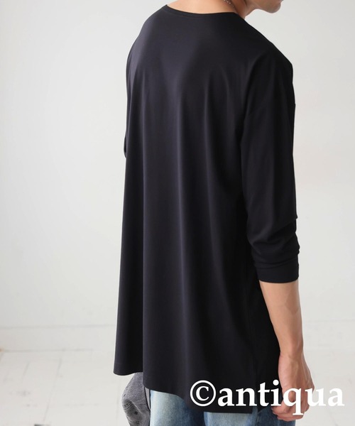 antiqua(アンティカ)の「無地 長袖 ロンT(Tシャツ/カットソー・レディース・ホワイト/モスグリーン/グリーン系その他/ネイビー/チャコールグレー/ブラック・P/R)」の22枚目の写真