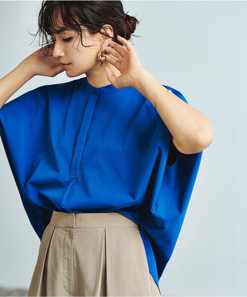 ヴィンテージスパンブロード デザインブラウス（シャツ/ブラウス