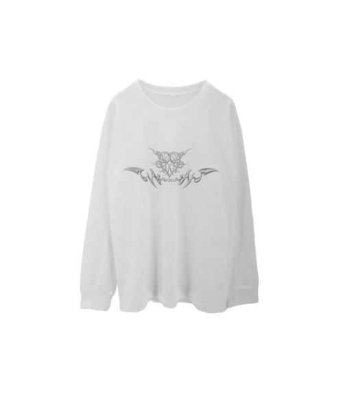 ユニセックス】y2k metallic Long Sleeve T-shirt / y2kメタリックロゴ