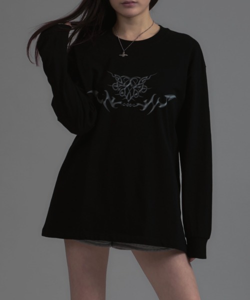 セール】【ユニセックス】y2k metallic Long Sleeve T-shirt / y2k