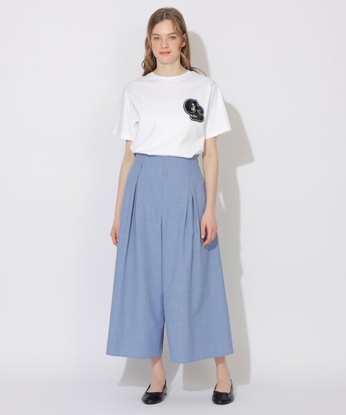 CB CRESTBRIDGE（シービークレストブリッジ）の「カレッジワッペンTシャツ（Tシャツ/カットソー・レディース・オフホワイト/ブラック・1/2/3）」の4枚目の写真