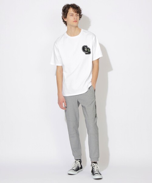 CB CRESTBRIDGE（シービークレストブリッジ）の「カレッジワッペンTシャツ（Tシャツ/カットソー・レディース・オフホワイト/ブラック・1/2/3）」の5枚目の写真