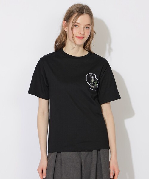 CB CRESTBRIDGE（シービークレストブリッジ）の「カレッジワッペンTシャツ（Tシャツ/カットソー・レディース・オフホワイト/ブラック・1/2/3）」の10枚目の写真