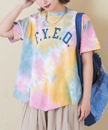 CUBE SUGAR（キューブシュガー）の「26/-OE天竺タイダイイレギュラーヘムTシャツ（Tシャツ/カットソー）」