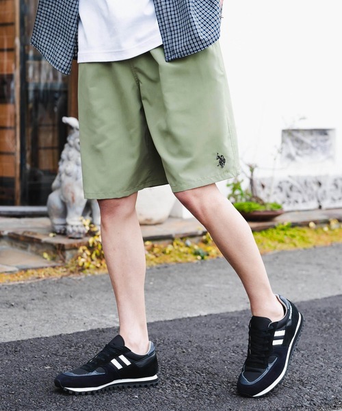 U.S. POLO ASSN.(ユーエスポロアッスン)の「新色追加 U.S. POLO ASSN. ユーエスポロアッスン 水陸両用 別注コラボ接触冷感ワンポイントロゴ刺繍イージーショートパンツ(その他パンツ・メンズ・カーキ/ベージュ/パープル/ブラック/チャコールグレー/ブルー/マスタード・M/L/XL)」の12枚目の写真