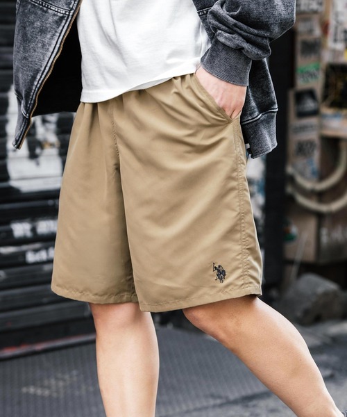 U.S. POLO ASSN.(ユーエスポロアッスン)の「新色追加 U.S. POLO ASSN. ユーエスポロアッスン 水陸両用 別注コラボ接触冷感ワンポイントロゴ刺繍イージーショートパンツ(その他パンツ・メンズ・カーキ/ベージュ/パープル/ブラック/チャコールグレー/ブルー/マスタード・M/L/XL)」の17枚目の写真