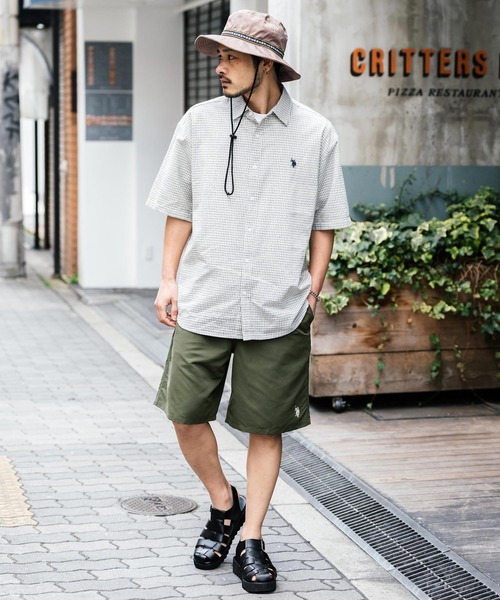 U.S. POLO ASSN.(ユーエスポロアッスン)の「新色追加 U.S. POLO ASSN. ユーエスポロアッスン 水陸両用 別注コラボ接触冷感ワンポイントロゴ刺繍イージーショートパンツ(その他パンツ・メンズ・カーキ/ベージュ/パープル/ブラック/チャコールグレー/ブルー/マスタード・M/L/XL)」の13枚目の写真