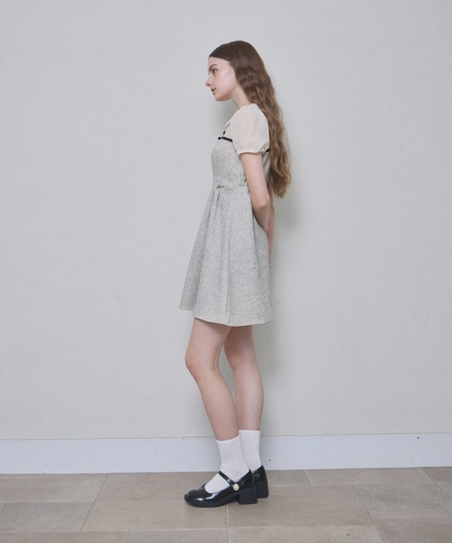 Lallana(ララーナ)の「リボンサマーツイードワンピース(ワンピース・レディース・アイボリー/ブラック・FREE/SMALL)」の12枚目の写真