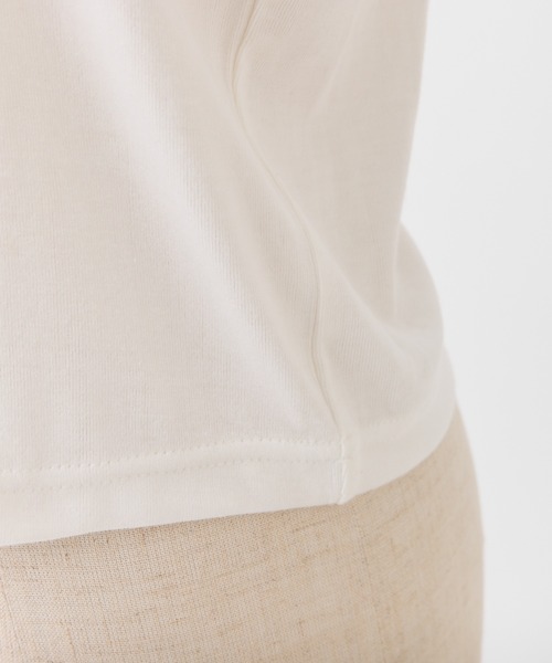 one after another NICE CLAUP(ワンアフターアナザーナイスクラップ)の「チェックレイヤード風トップス(Tシャツ/カットソー・レディース・オフホワイト/ブラック/ネイビー・FREE)」の9枚目の写真