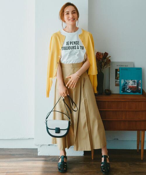 OPAQUE.CLIP（オペークドットクリップ）の「アソートロゴTシャツ【洗濯機洗い可】（Tシャツ/カットソー・レディース・ホワイト/チャコールグレー/ホワイト系1/ピンク系1・36/38/40/42）」の8枚目の写真